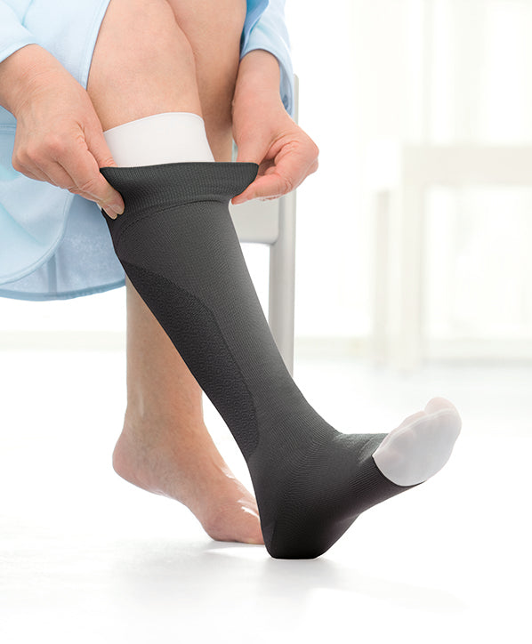 JOBST UlcerCARE 2-Part Compression System Liners 40+ mmHg Knee High Open Toe No Zipper