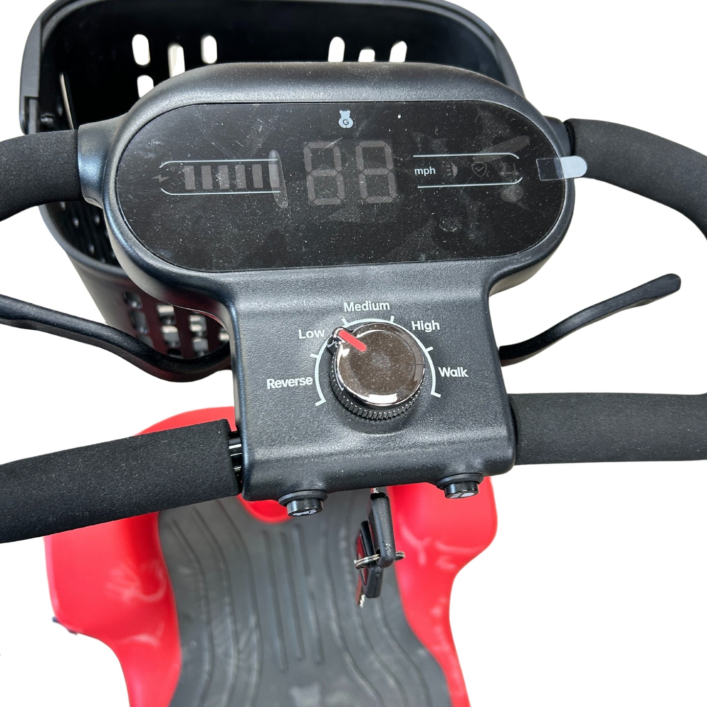Compact & stylish Red 4-Wheel Mobility Scooter