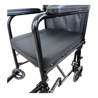 Medium Density Wheelchair Seat Cushion on wheelchair - top view
