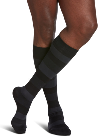 Sigvaris 180 Microfiber Shades Compression Socks 15-20 mmHg Calf High For Men Closed Toe