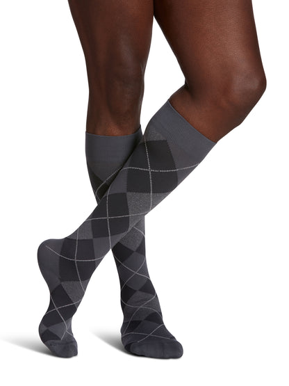 Sigvaris 180 Microfiber Shades Compression Socks 15-20 mmHg Calf High For Men Closed Toe