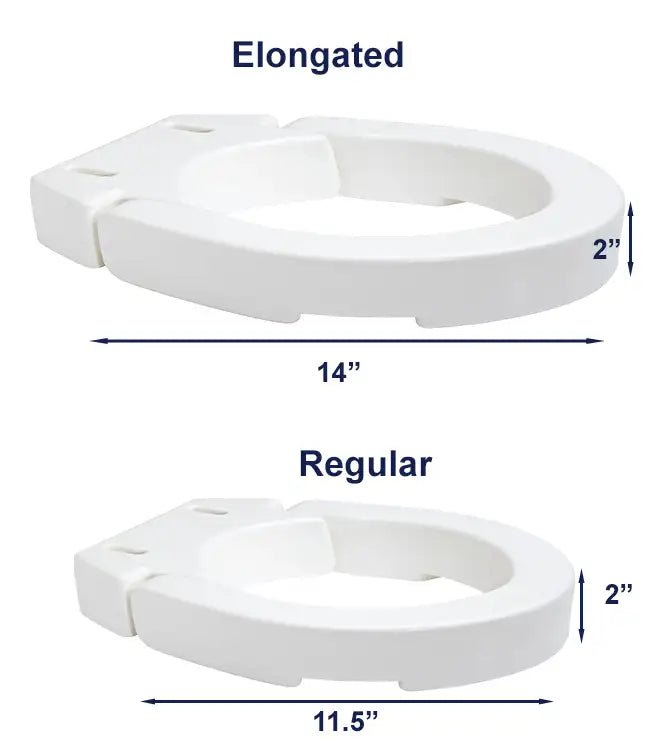 2" Hinged Raised Toilet Seat | Mobb - Factory Direct Medical