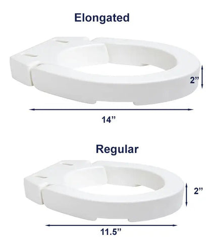 2" Hinged Raised Toilet Seat | Mobb - Factory Direct Medical