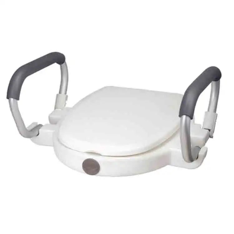2" Raised Toilet Seat - Flip Back Arms | Ezee Life - Factory Direct Medical