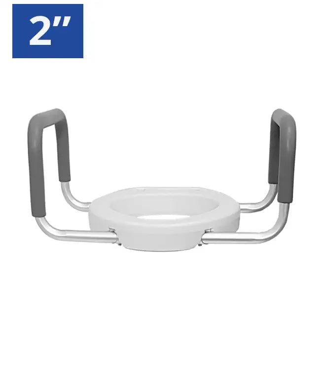 2” Raised Toilet Seat with Arms | Mobb - Factory Direct Medical