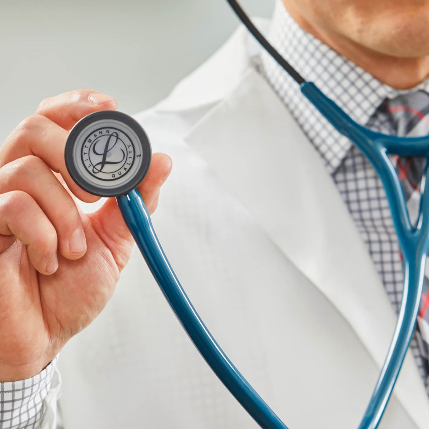 Littmann Cardiology IV Diagnostic Stethoscope: Smoke & Caribbean Blue - Mirror Stem 6234