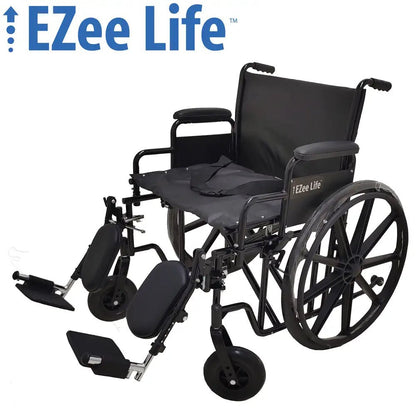 24" Bariatric - 500 lb Capacity - Heavy Duty EZee Life Wheelchair - CH1095 | Ezee Life - Factory Direct Medical