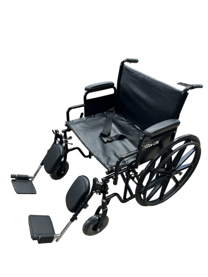 24" Bariatric - 500 lb Capacity - Heavy Duty EZee Life Wheelchair - CH1095 | Ezee Life - Factory Direct Medical