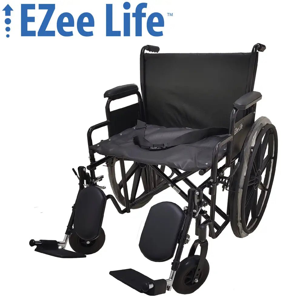 24" Bariatric - 500 lb Capacity - Heavy Duty EZee Life Wheelchair - CH1095 | Ezee Life - Factory Direct Medical
