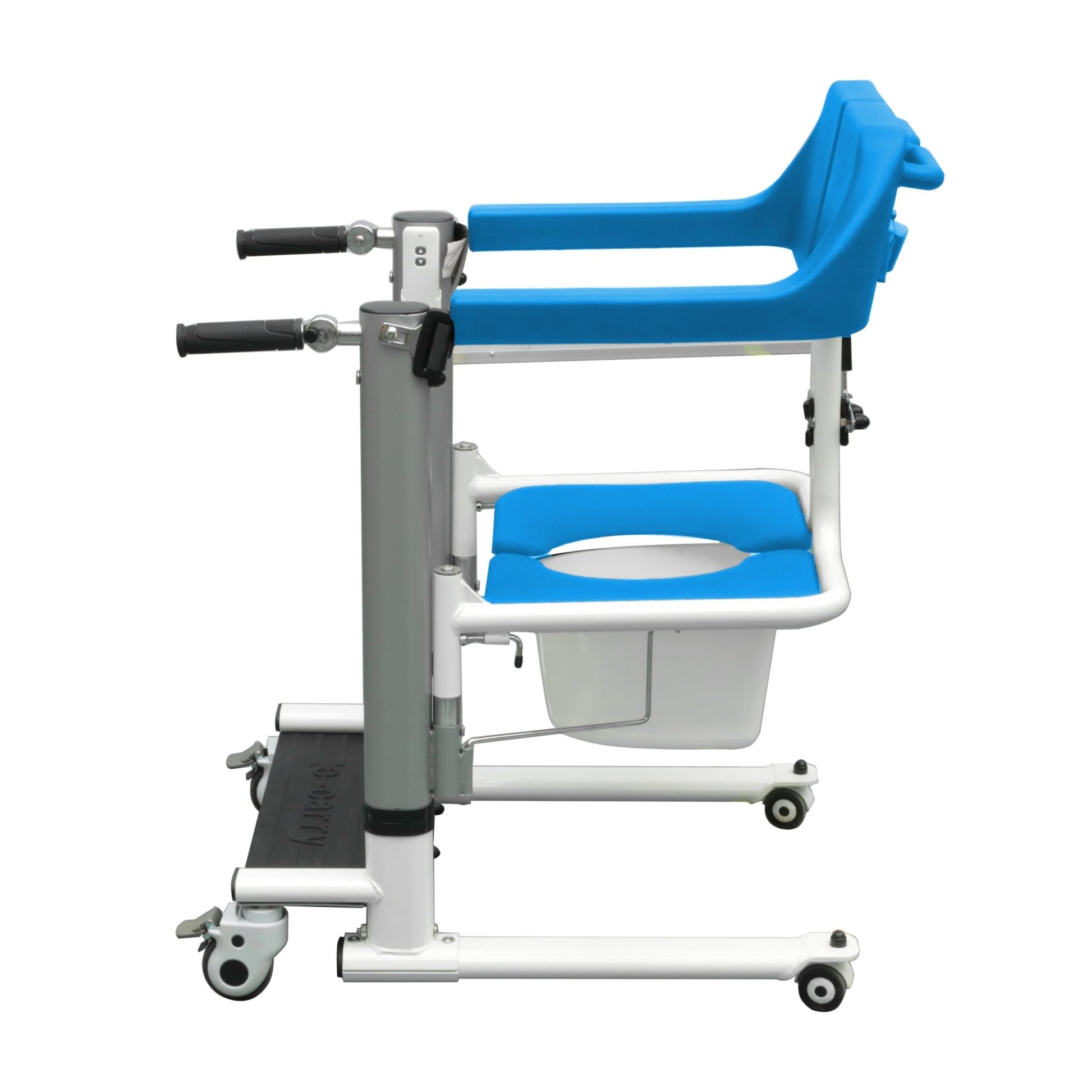 4 - IN - 1 MULTIFUNCTIONAL ELECTRIC LIFT TRANSFER, SHOWER, & COMMODE CHAIR | Ezee Life - Factory Direct Medical