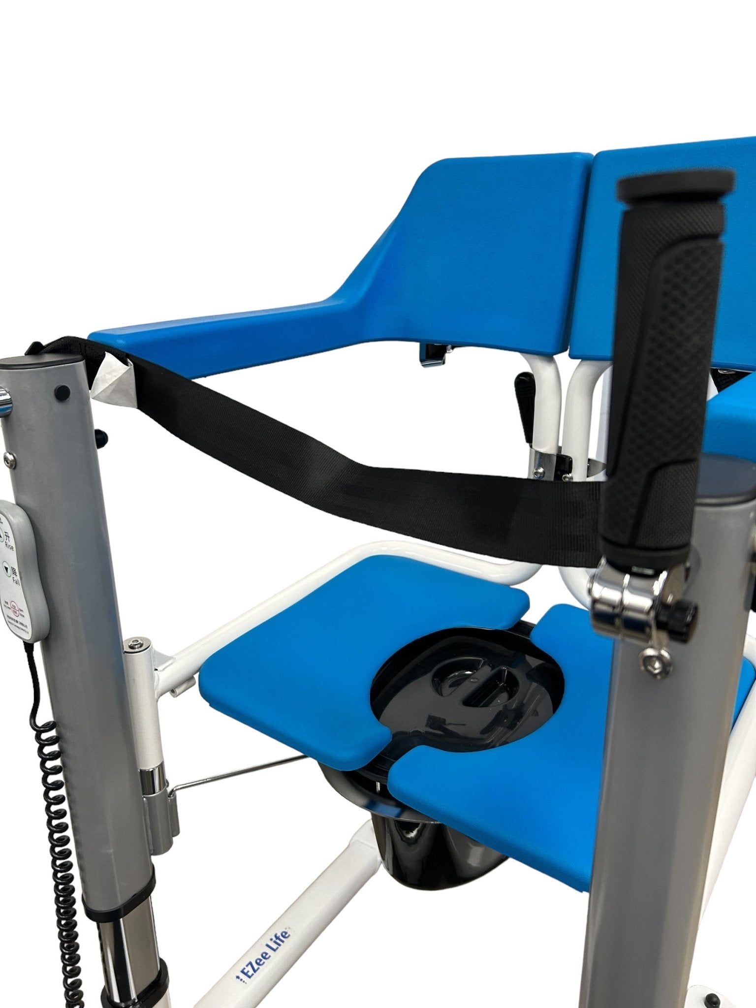 4 - IN - 1 MULTIFUNCTIONAL ELECTRIC LIFT TRANSFER, SHOWER, & COMMODE CHAIR | Ezee Life - Factory Direct Medical