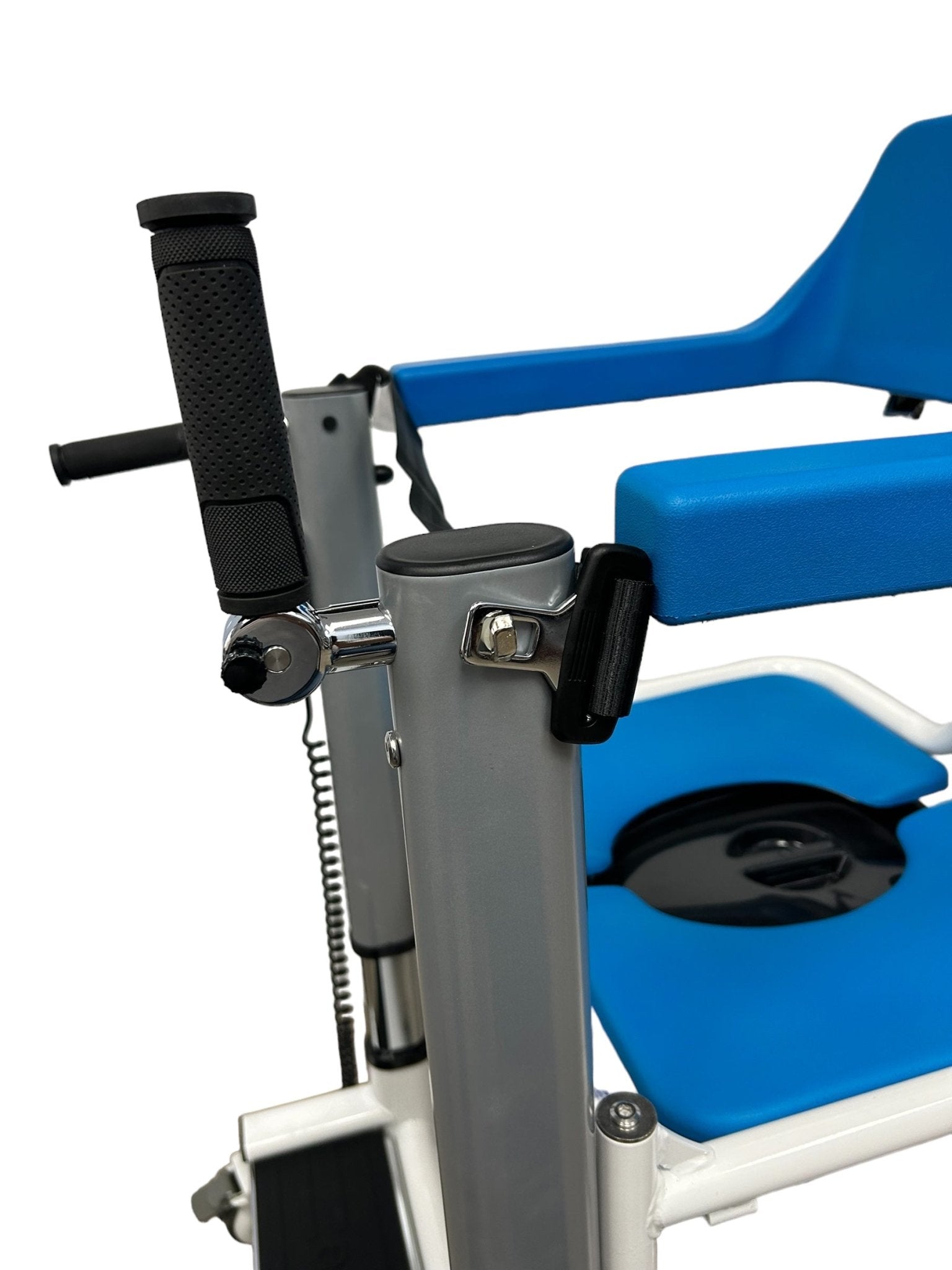 4 - IN - 1 MULTIFUNCTIONAL ELECTRIC LIFT TRANSFER, SHOWER, & COMMODE CHAIR | Ezee Life - Factory Direct Medical