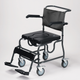 4 Way Padded Steel Commode Chair w/Wheels