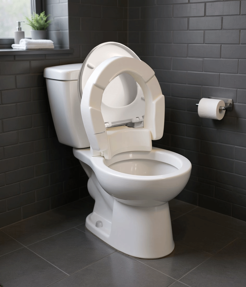 3.5″ Hinged Raised Toilet Seat — MOBB Home Health Care, front view