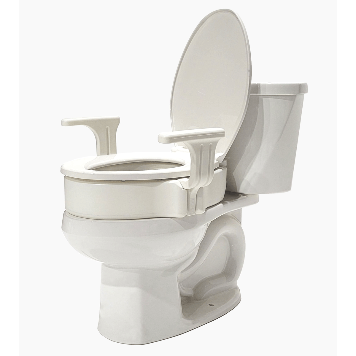 4″ Raised Toilet Seat with Handles — MOBB Home Health Care, alternate angle