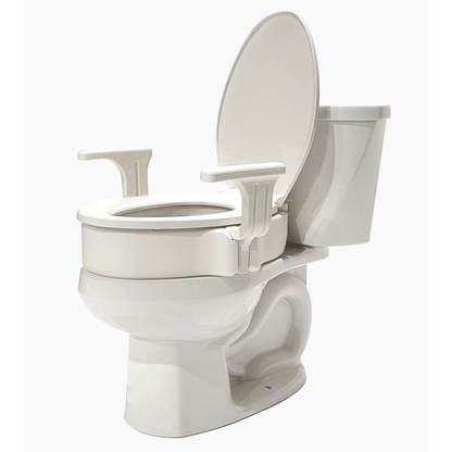 4″ Raised Toilet Seat with Handles — MOBB Home Health Care, alternate angle