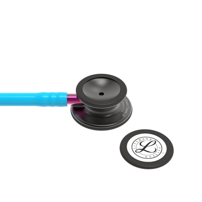 Littmann Classic III Monitoring Stethoscope: Smoke & Turquoise - Pink Stem 5872