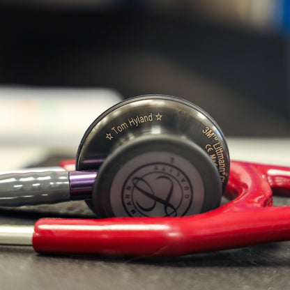 Littmann Classic III Monitoring Stethoscope: Smoke & Gray - Violet Stem 5873