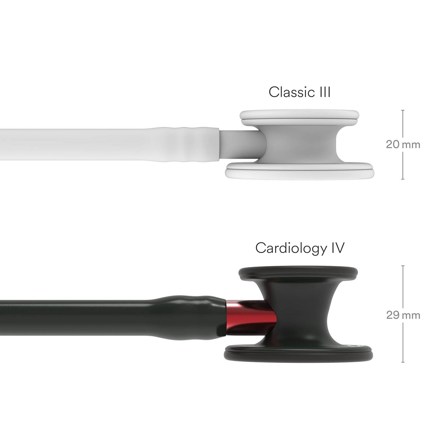 Littmann Cardiology IV Diagnostic Stethoscope: Black & Black - Red Stem 6200