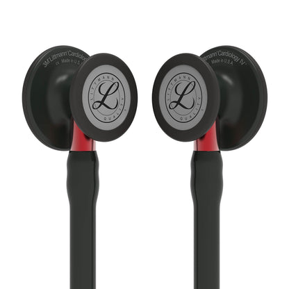 Littmann Cardiology IV Diagnostic Stethoscope: Black & Black - Red Stem 6200