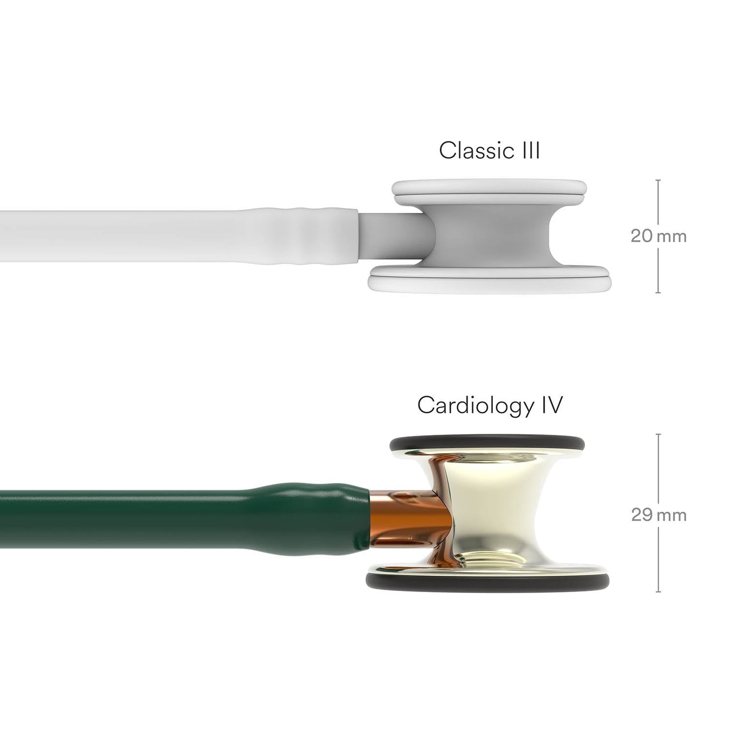 Littmann Cardiology IV Diagnostic Stethoscope: Polished Champagne & Hunter Green - Orange Stem 6206