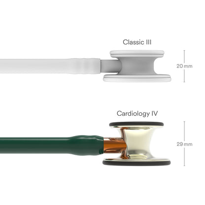 Littmann Cardiology IV Diagnostic Stethoscope: Polished Champagne & Hunter Green - Orange Stem 6206