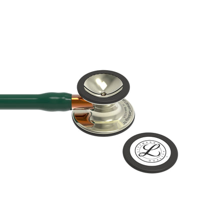 Littmann Cardiology IV Diagnostic Stethoscope: Polished Champagne & Hunter Green - Orange Stem 6206