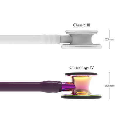 Littmann Cardiology IV Diagnostic Stethoscope: Polished Rainbow & Plum - Violet Stem 6239