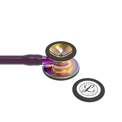 Littmann Cardiology IV Diagnostic Stethoscope: Polished Rainbow & Plum - Violet Stem 6239