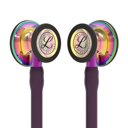 Littmann Cardiology IV Diagnostic Stethoscope: Polished Rainbow & Plum - Violet Stem 6239