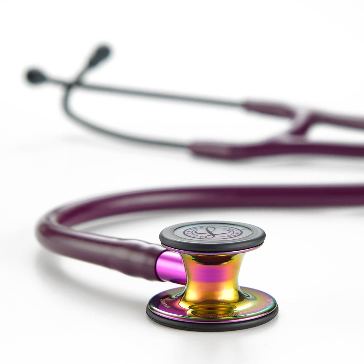 Littmann Cardiology IV Diagnostic Stethoscope: Polished Rainbow & Plum - Violet Stem 6239