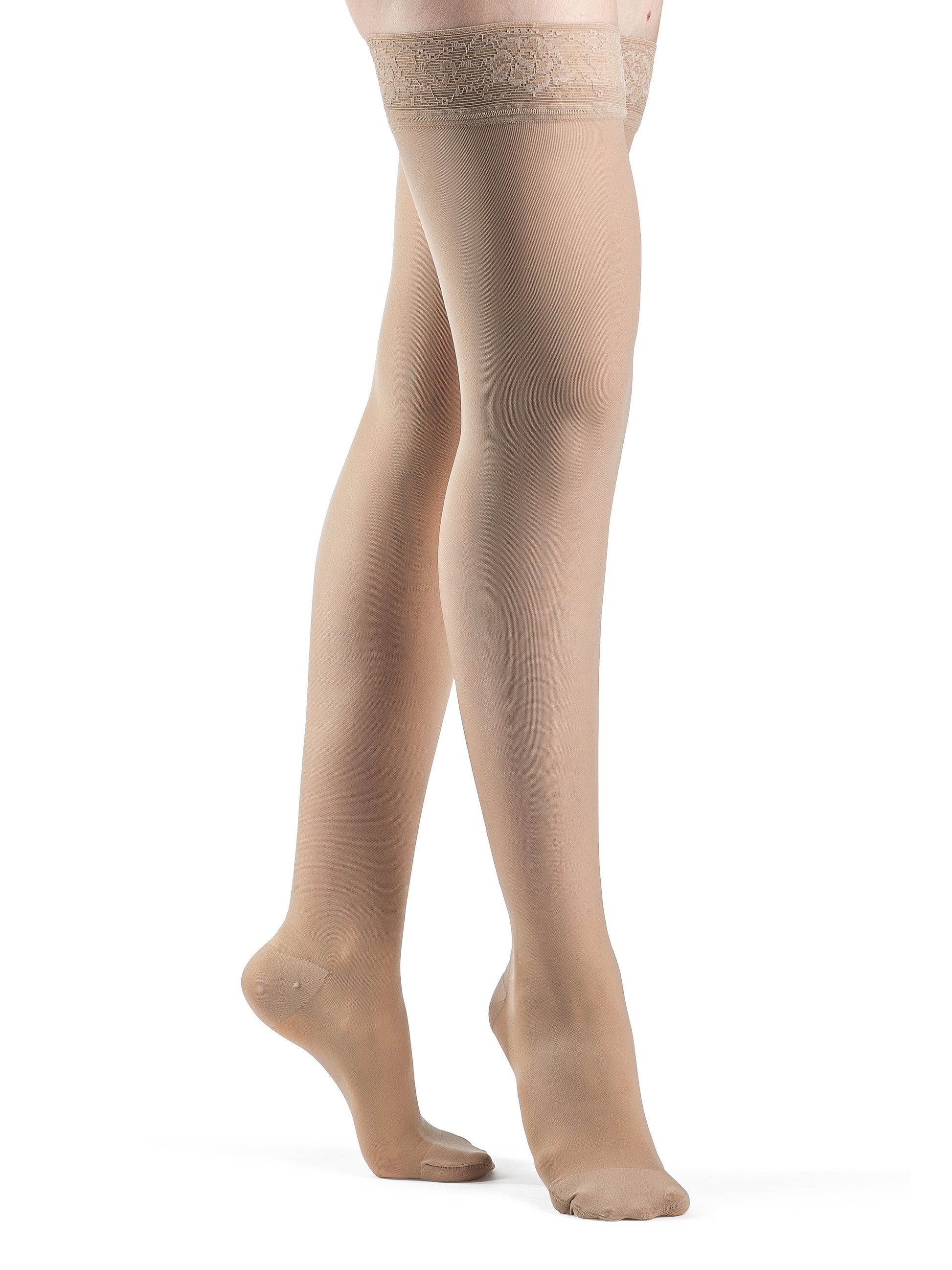 Sigvaris 780 Sheer Compression Socks 15-20 mmHg Thigh High for Women Closed Toe