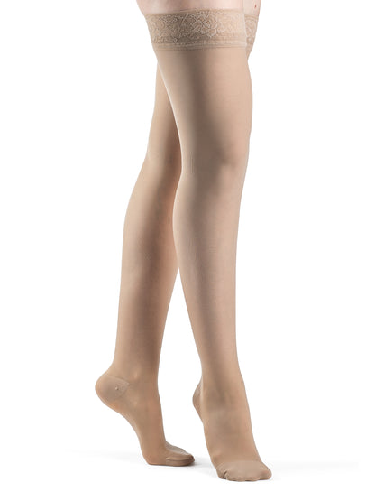 Sigvaris 780 Sheer Compression Socks 15-20 mmHg Thigh High for Women Closed Toe
