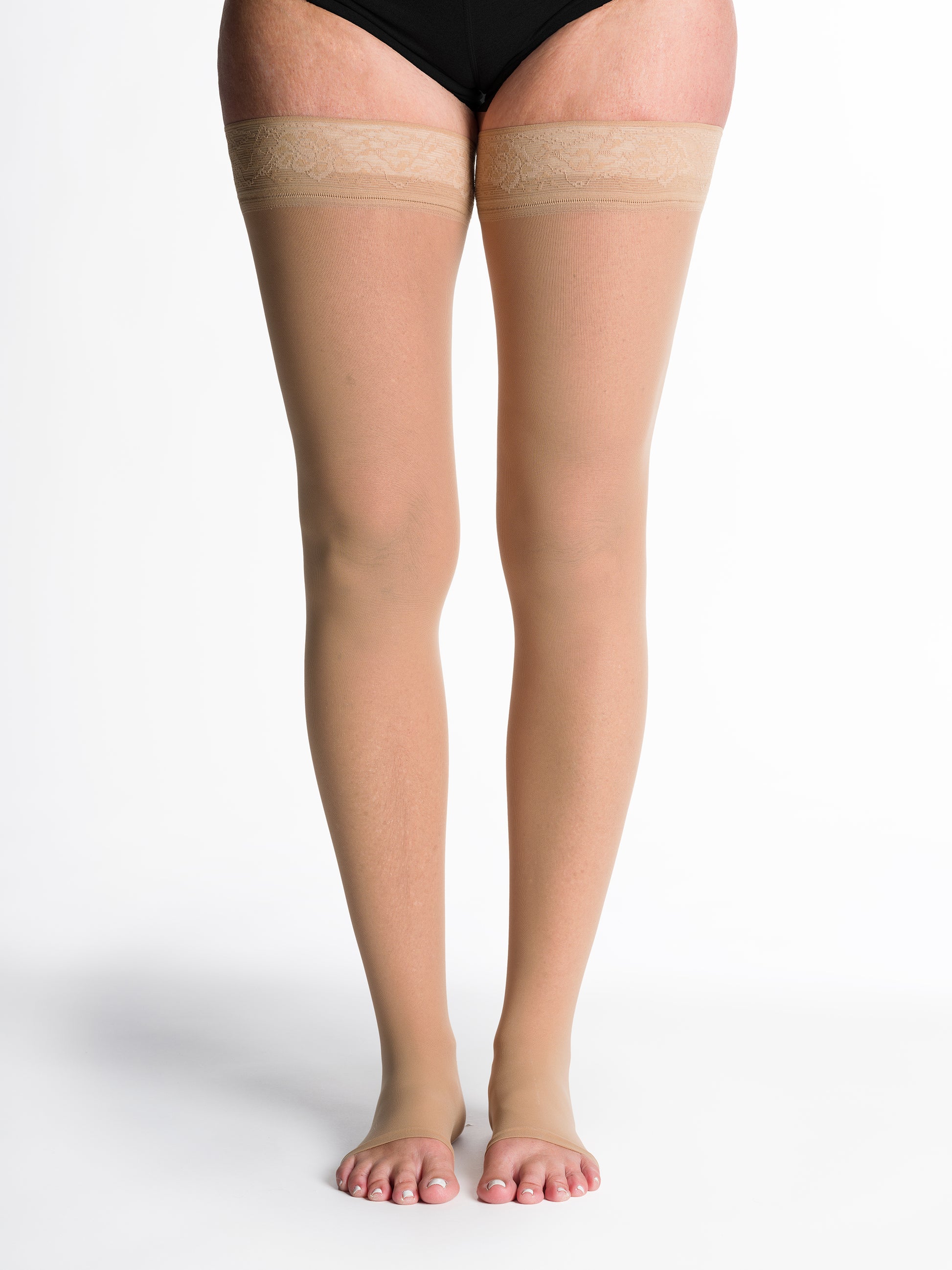 Sigvaris Women's Style Sheer Thigh-High Open-Toe 20-30mmHg