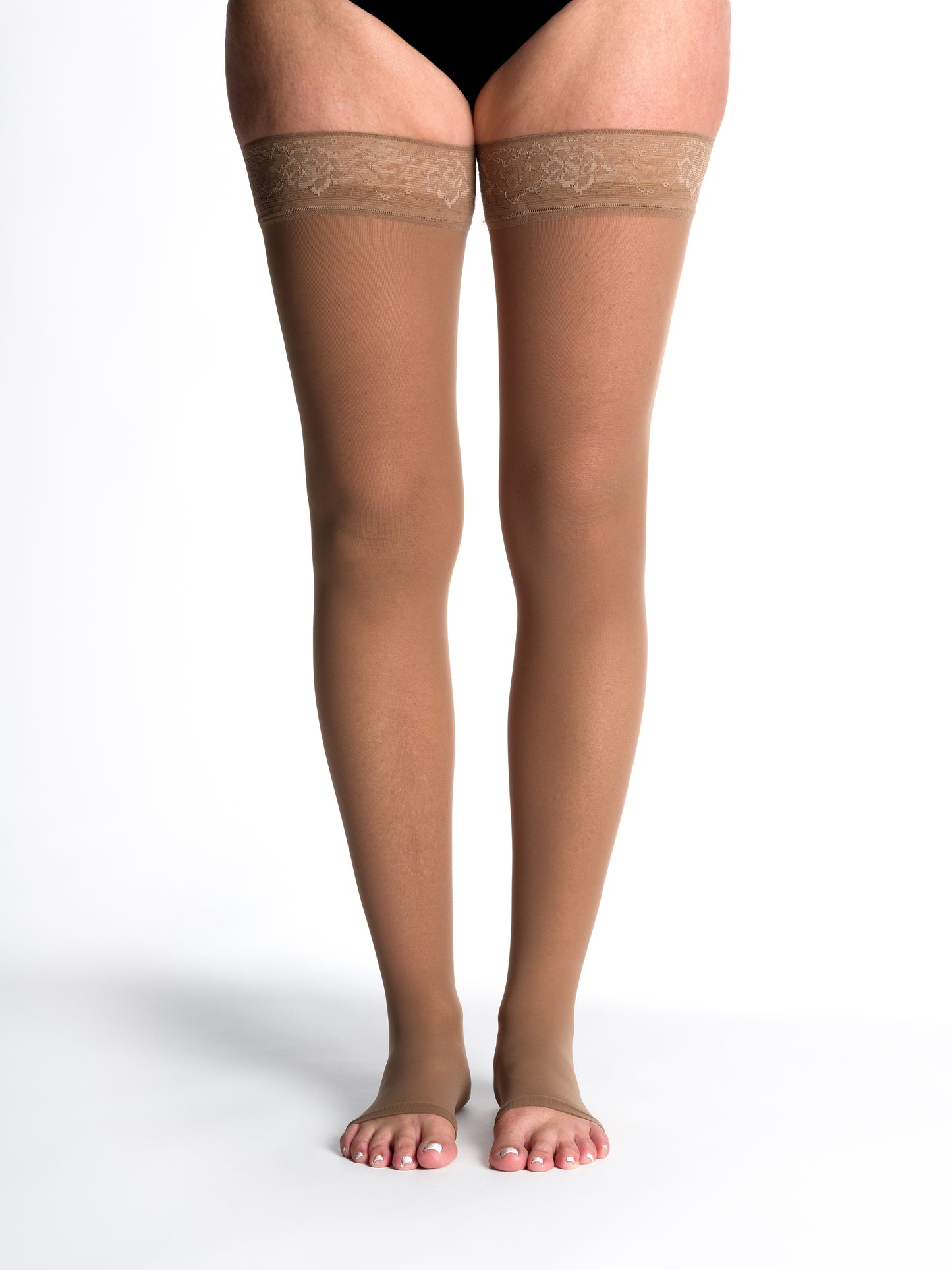 Sigvaris Women's Style Sheer Thigh-High Open-Toe 20-30mmHg