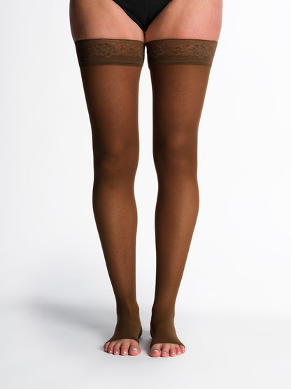 Sigvaris Women's Style Sheer Thigh-High Open-Toe 20-30mmHg