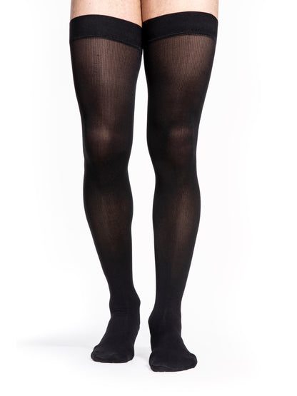 Sigvaris Men's Style Microfiber Thigh-High 30-40mmHg Men's Closed Toe