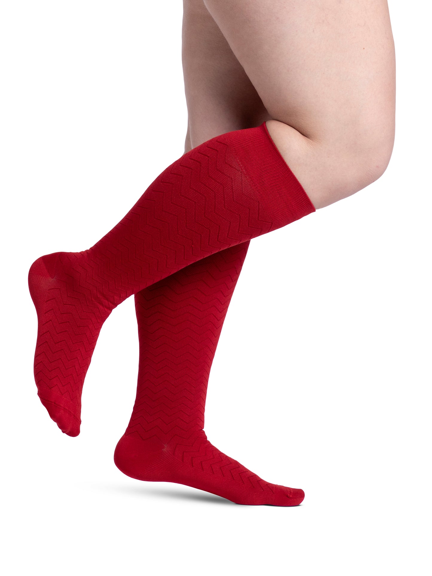 Sigvaris 830 Microfiber Pattern Compression Socks 20-30 mmHg Calf High for Female Closed Toe