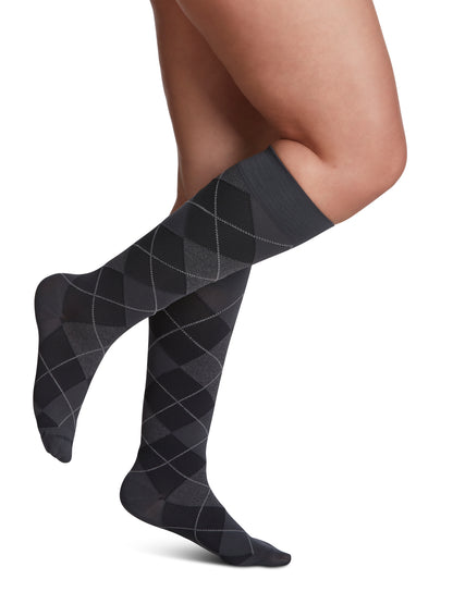 Sigvaris 830 Microfiber Pattern Compression Socks 20-30 mmHg Calf High for Female Closed Toe
