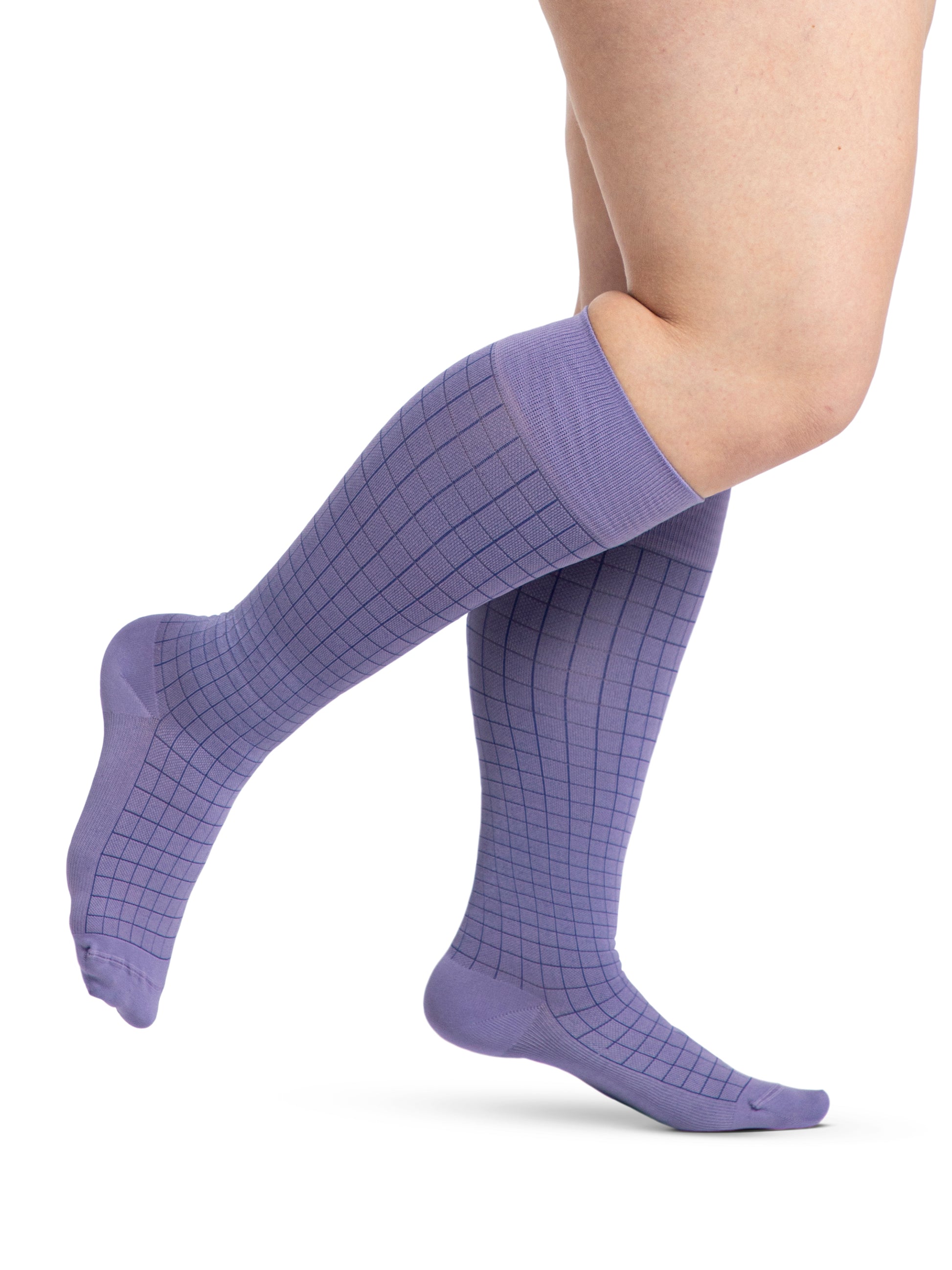 Sigvaris 830 Microfiber Pattern Compression Socks 20-30 mmHg Calf High for Female Closed Toe