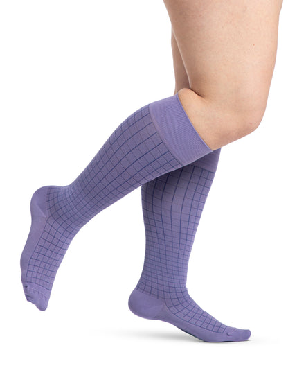 Sigvaris 830 Microfiber Pattern Compression Socks 20-30 mmHg Calf High for Female Closed Toe
