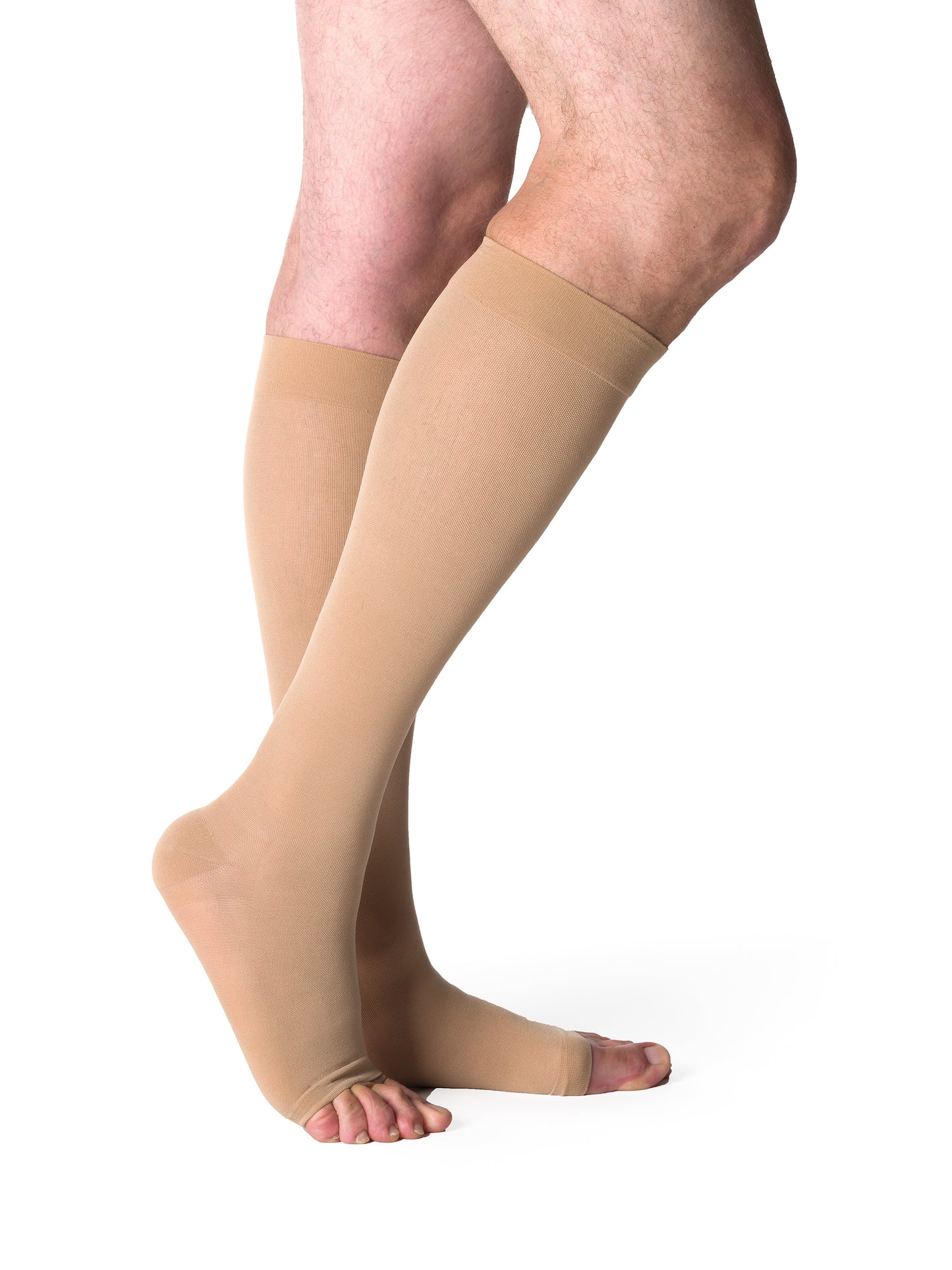 Sigvaris Men's Essential Opaque Calf Open-Toe 20-30mmHg