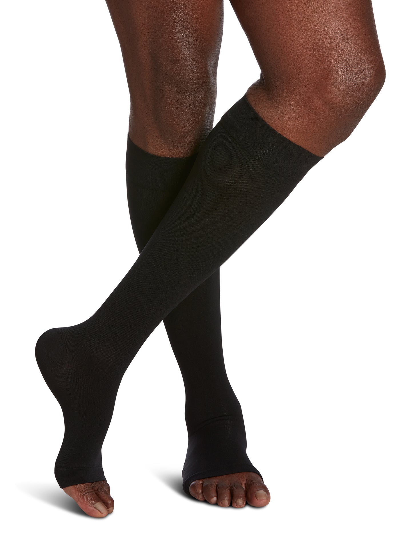 Sigvaris Men's Essential Opaque Calf Open-Toe 30-40mmHg