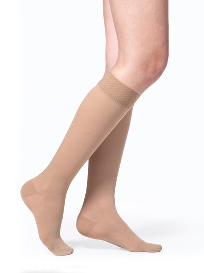 Sigvaris Women's Essential Opaque Calf with Grip-Top 30-40mmHg Women's Closed Toe