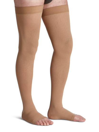 Sigvaris Men's Essential Opaque Thigh-High Open-Toe 20-30mmHg