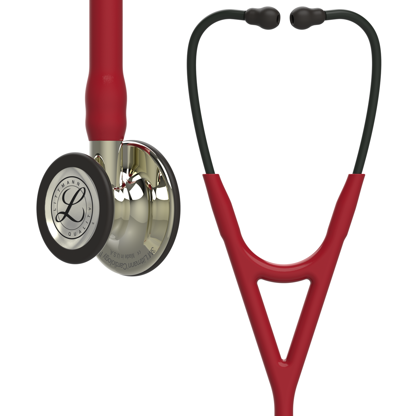 Littmann Cardiology IV Stethoscope: Champagne & Burgundy Tube 6176