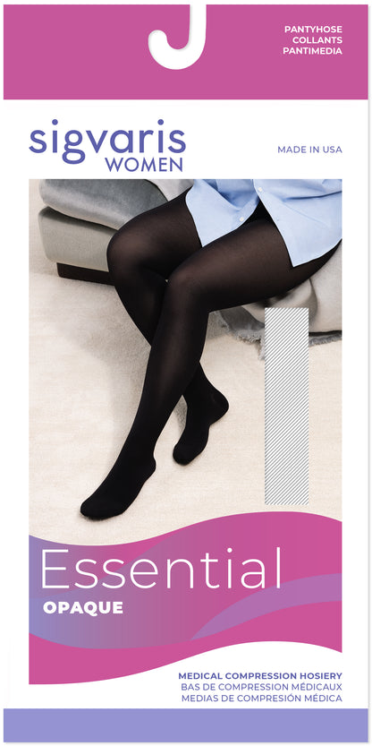 Sigvaris Women's Essential Opaque Pantyhose Plus 30-40mmHg Women's Closed Toe