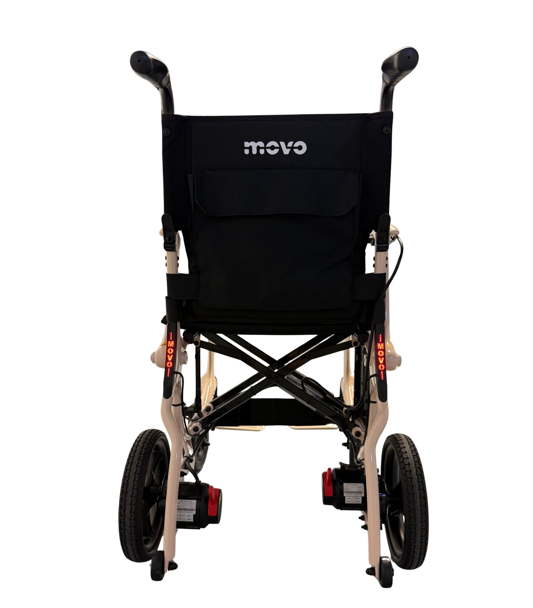 Movo Cloud Carbon beige wheelchair showing seat and backrest detail