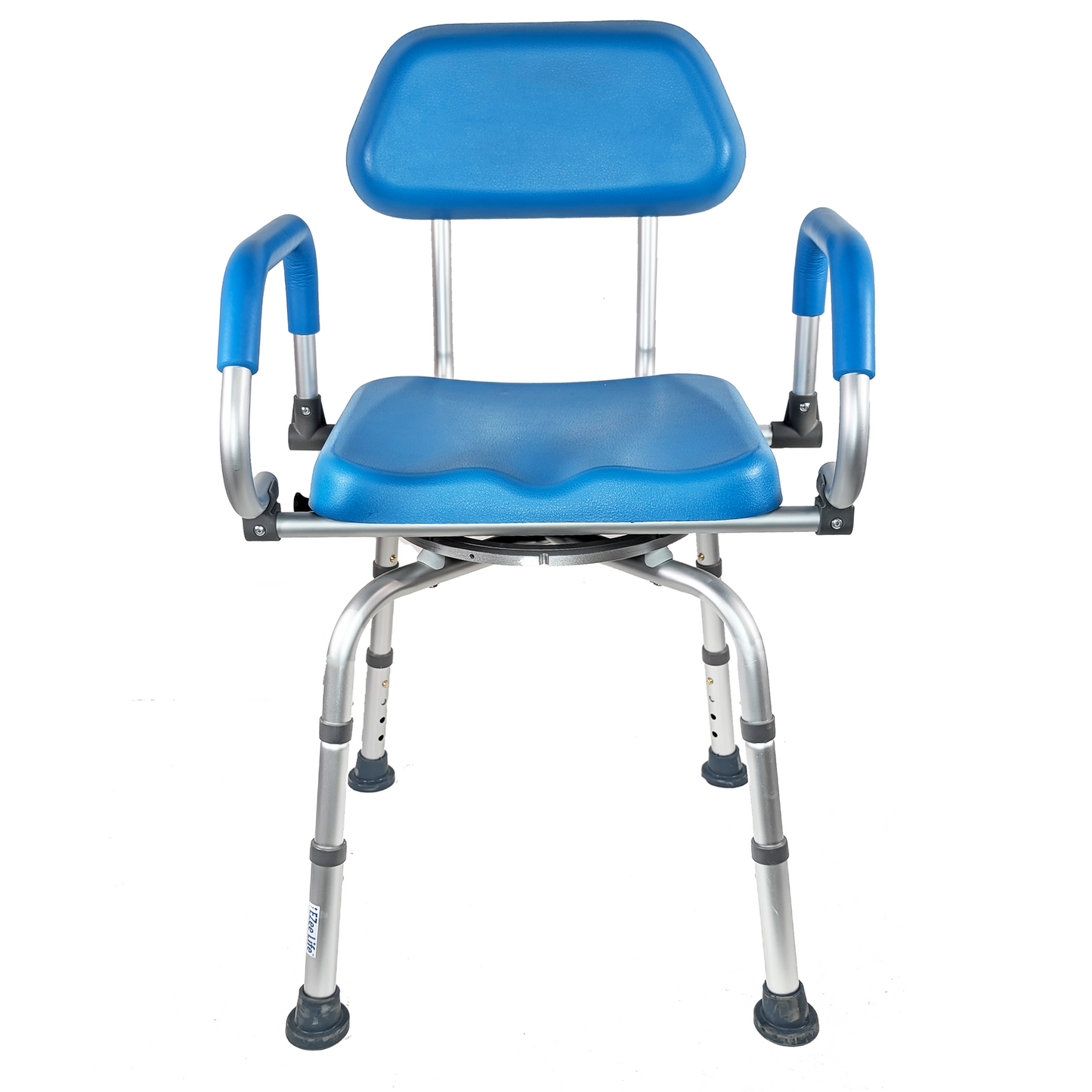 EZee Life CH2075 Swivel Shower Chair – 360° Swivel Seat, Padded Flip-Up Arms, Height Adjustable Legs for Bath Safety & Easy Transfers Ezee Life