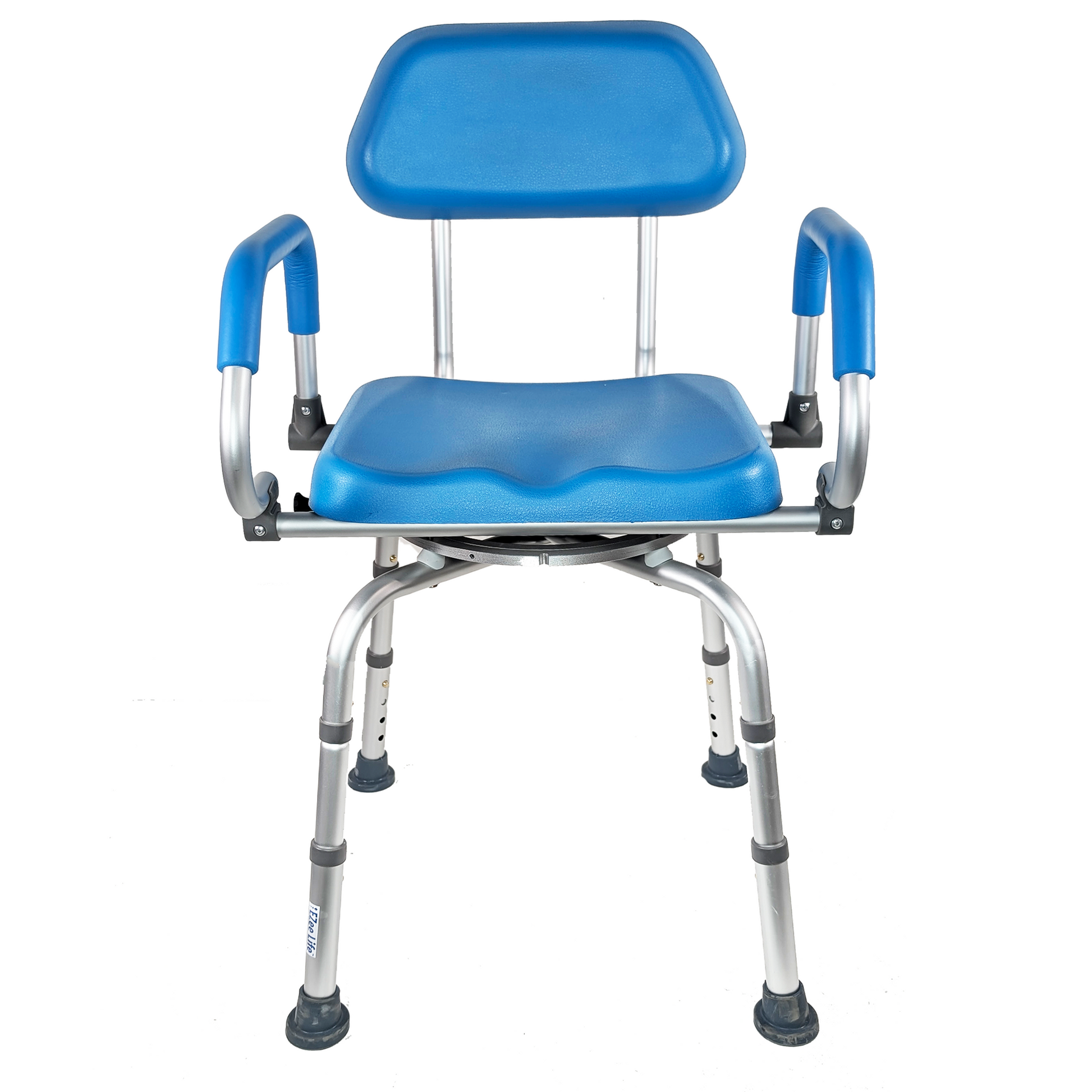 EZee Life CH2075 Swivel Shower Chair – 360° Swivel Seat, Padded Flip-Up Arms, Height Adjustable Legs for Bath Safety & Easy Transfers Ezee Life